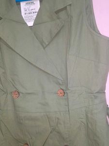 Olive Green Sleeveless Dress