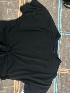 Black Only Front Tie Top