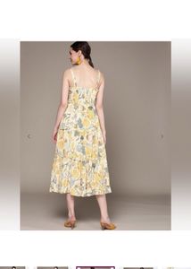 LABEL RITU KUMARFloral Print A-line Dress with Spa