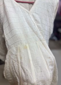 Kalidar Kurta Set With Attached Mul Cotton Inn