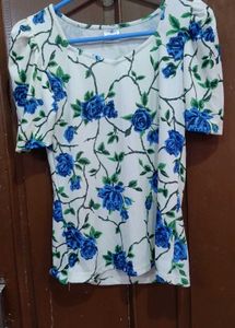 Floral Print Puff Sleeve Top