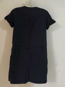 Black Utility Pocket Dress