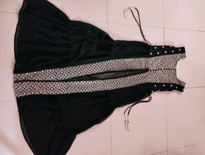 dark green suit with plazzo dupatta