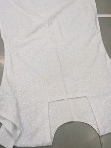 Pure White Chicken Material Dress