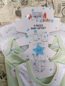 9 Pieces Gift Cloth Breathable Fabric Set for Baby