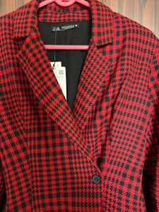 ZARA Houndstooth Blazer Dress with inbuilt skort.