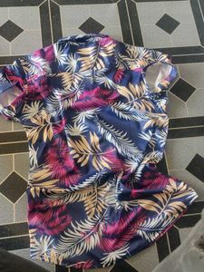 Tropical Print Short Sleeve Shirt