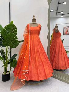 Anarkali Suit With Lace And Sequence Work