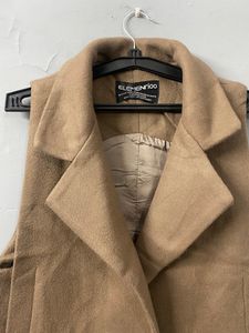Sleeves Dark Fawn Stylish Coat