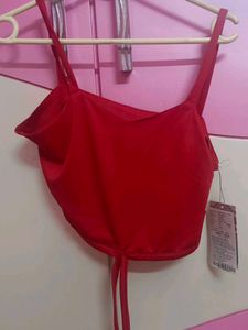 Cute Red Crop Top new with tag (M) size