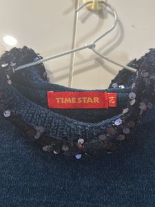 Girls&#39; Sparkly Timestar Sweater