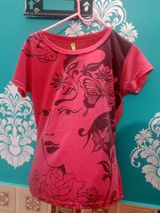 Printed Pink T-shirt