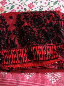 Red &amp; Black Sequin Dress