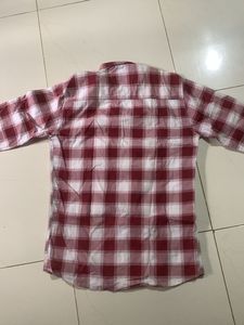 Rusty Red &amp; White Plaid Shirt - Men&#39;s Size L