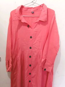 Rose Pink Shirt Dress