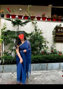 Elegant Blue Saree