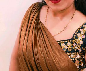 Golden Party Wear Saree