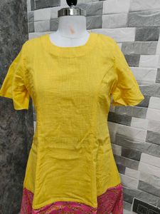Yellow &amp; Pink Designer Tunic
