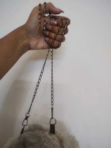 Cute Furry Bunny Shaped Sling Bag