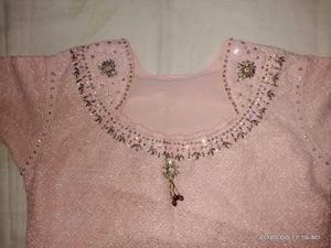 Light Pink Embroidered Kurti – Size M