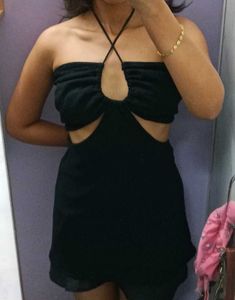 Black Cutout Mini Dress