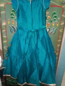 Elegant Teal Floral Dress