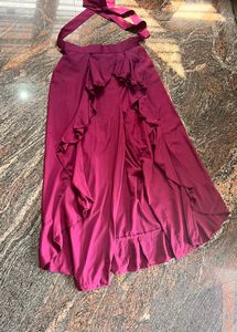 Magenta Ruffle Skirt