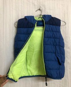 Ovs Blue Sleeveless Puffer Jacket