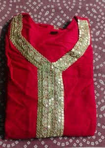 beautiful party wear long kurti pant Dupatta set