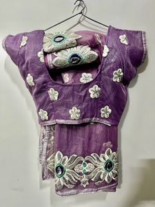 Saree With Blouse, Fall And Petticoat