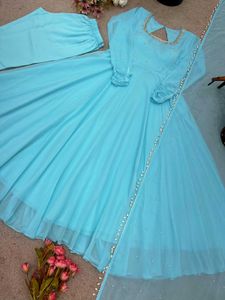 eautiful blue Anarkali