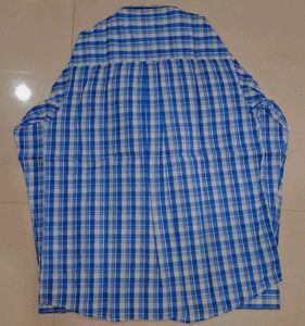 Men's Blue Checkered Casual Shirt
