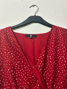 Chic Red Polka Dot Dress