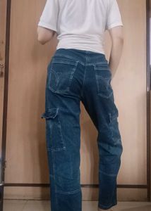 Denim Cargo Jeans
