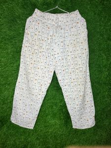 White Printed Pant
