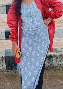 GREY 🩶 KURTA