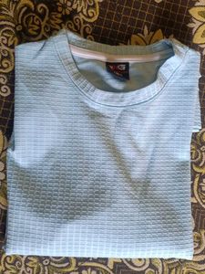Light Blue Textured Tee
