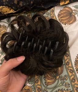 Hair Bun with Claw Clip