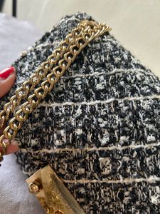 Tweed Chain Shoulder Bag