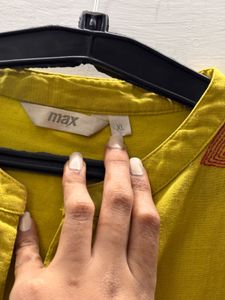 Yellow Embroidered Top