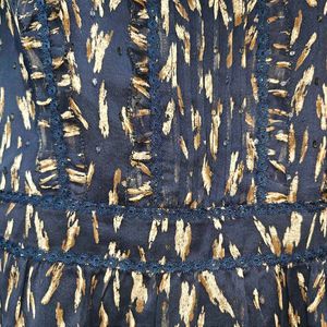 Elegant Blue Printed Dress