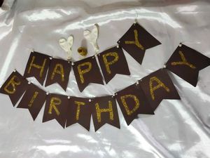 Birthday Tag Candel And Balloon