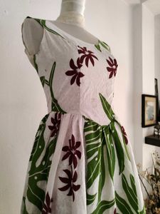 Vintage A-line Floral Print Dress