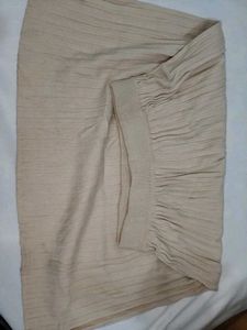 Pleated Beige Skirt