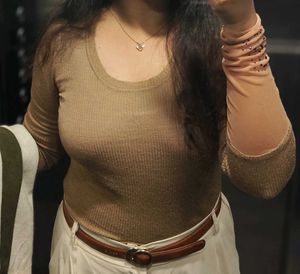 A Brown Body Fit Top