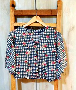 Cotton Printed Top Size-34