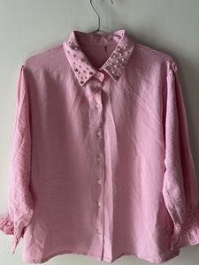 Pink Pearl Embellished Top