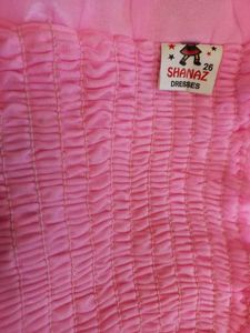Baby Pink Frok With Hat