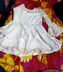 Off White Colour Empire Top