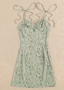 A-line Green Dress